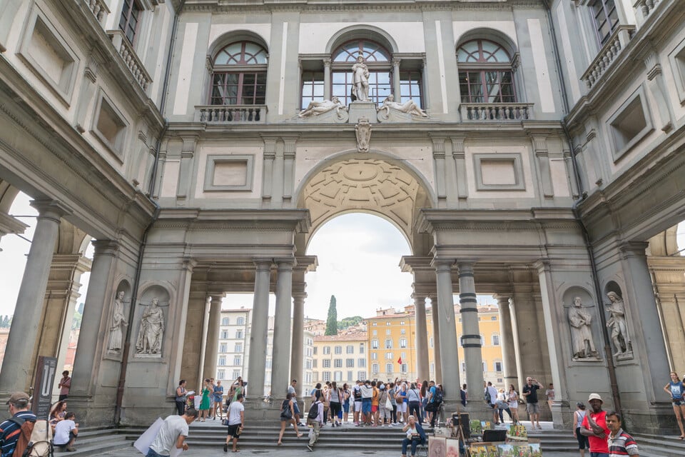 Firenze, Italia Agoust : Uffizi-galleriet er hovedmuseet i Firenze.